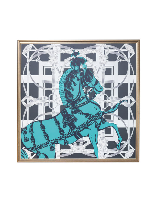 Horse Blue Black Wall Art