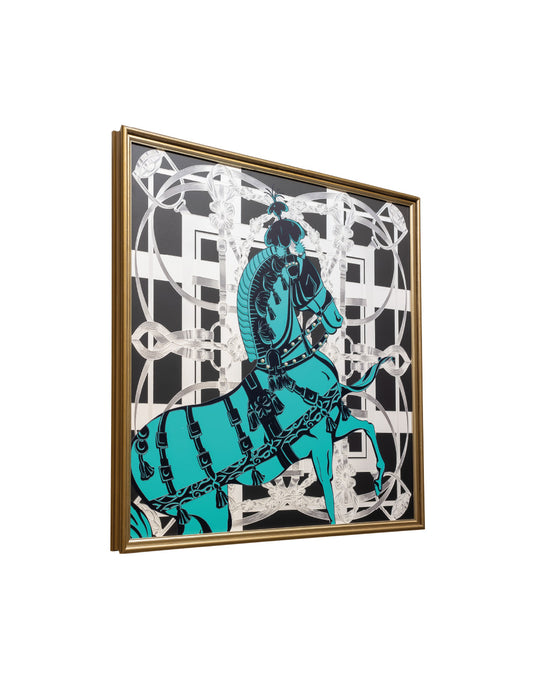 Horse Blue Black Wall Art