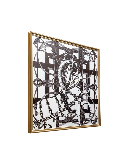 Horse White Black Wall Art
