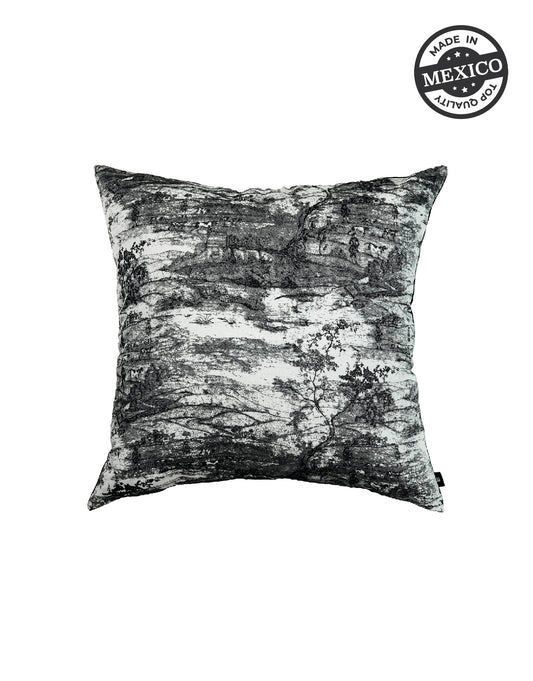 Helton Black & White 24" Pillow- SEPTEMBER