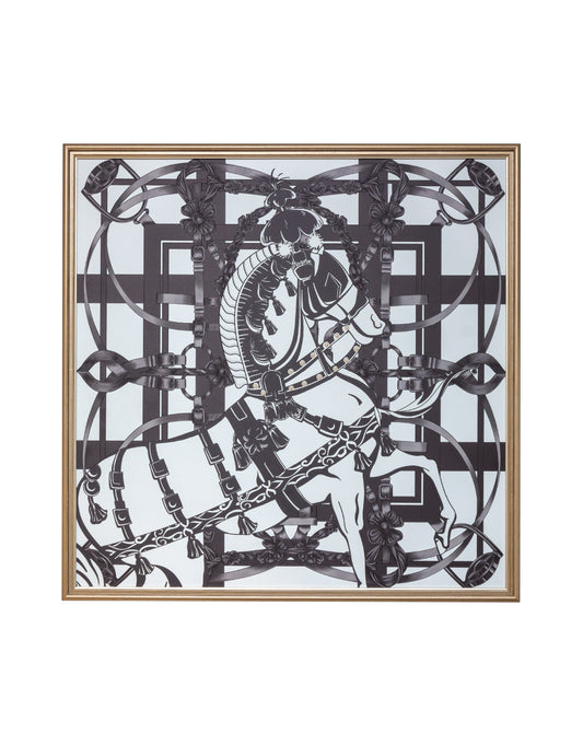 Horse White Black Wall Art