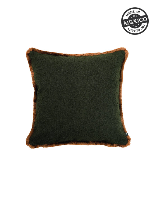 July Dark Green W/ Fringe Uni Pillow- SEPTEMBER