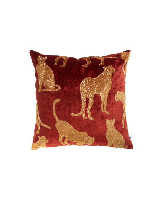 CHEETAH CINNABAR DUO 24" PILLOW