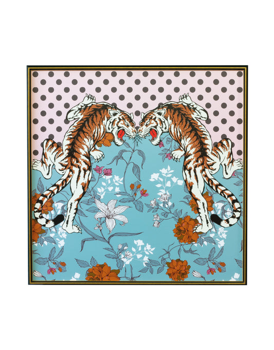 Dots Tigers Flowers Wall Art