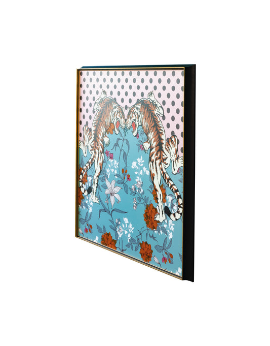 Dots Tigers Flowers Wall Art