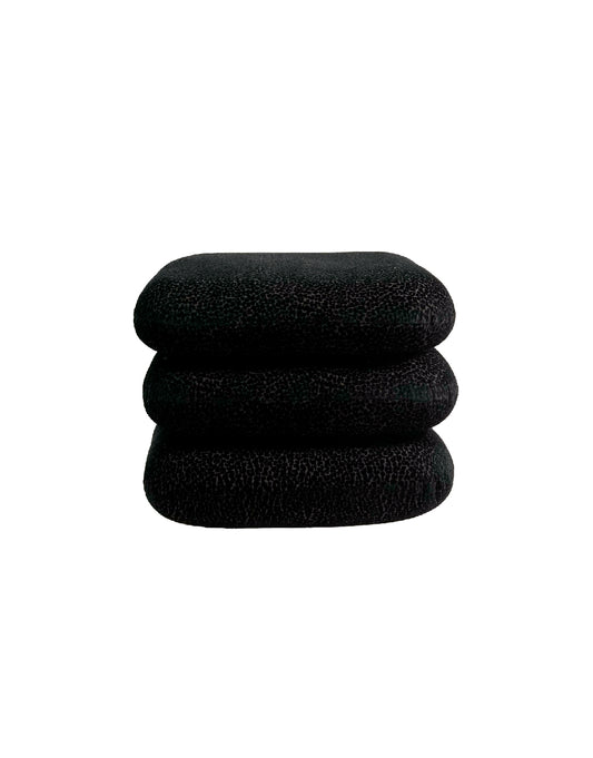 Amira Leopard Ebony Ottoman A