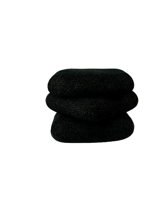 Amira Leopard Ebony Ottoman A
